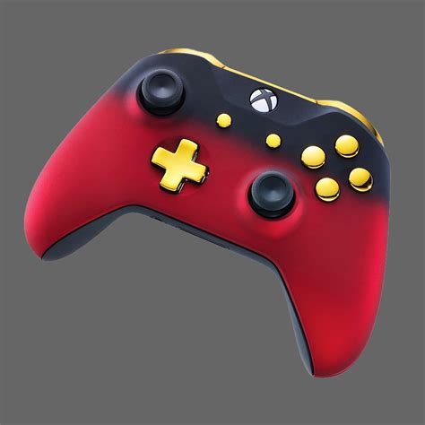 Xbox One Controller Red Shadow Gold Custom Controllers Touch Of Modern