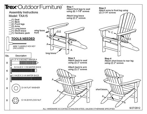 Trex® Txa15 Cape Cod Adirondack Chair Polywood Furniture