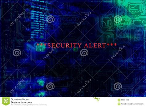 Emergent Security Alert On Computer Stock Illustration Illustration