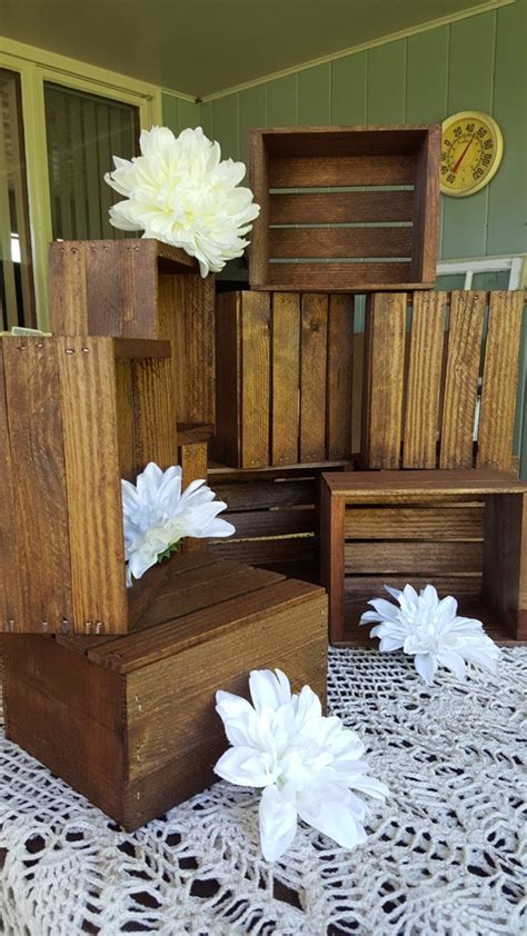 Rustic Flower Box Centerpiece Wooden Crates By Primitivearts