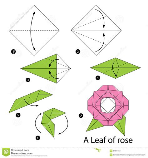 You will need one sheet of origami paper size 15cm * 15cm. Step By Step Instructions How To Make Origami A Leaf Of ...