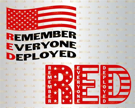 Remember Everyone Deployed Svg Red Svg Military Wife Etsy