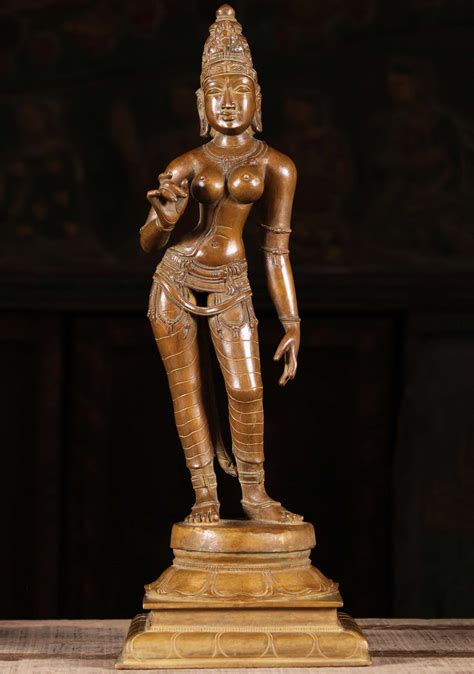 Sold Bronze Parvati As Shivakami Sculpture 16 99b103 Hindu Gods And Buddha Statues