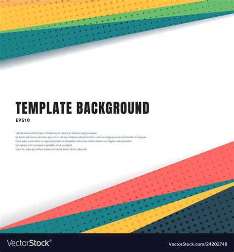 Abstract Template Header And Footers Colorful Vector Image