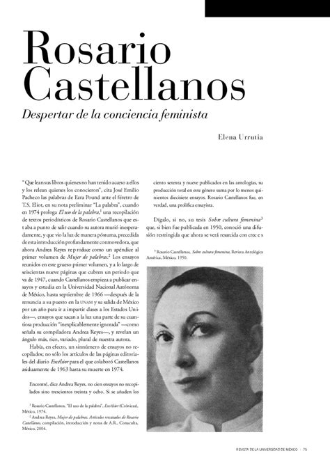 Rosario Castellanos Y El Feminismo By Material Didactico Issuu