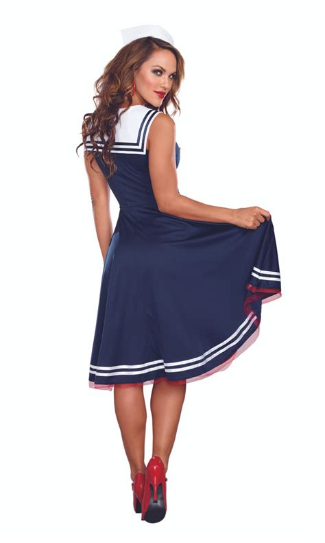 All Aboard Sailor Lady Costume Plus Size The Costume Shoppe