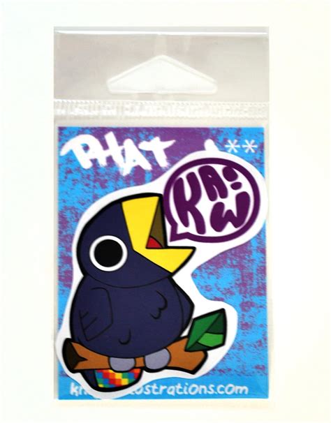 Phat Ass “kaw” Sticker By David Knight Columbia College Chicago