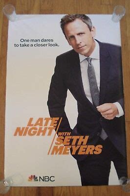 Exclusive Nbc Late Night With Seth Meyers Tv Poster Not Sold In