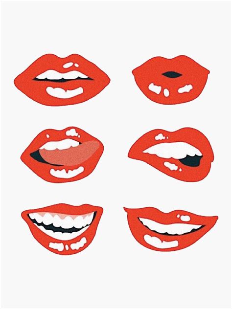Aesthetic Lips Sticker By Livdawn Redbubble Lips Cute Cartoon Cute