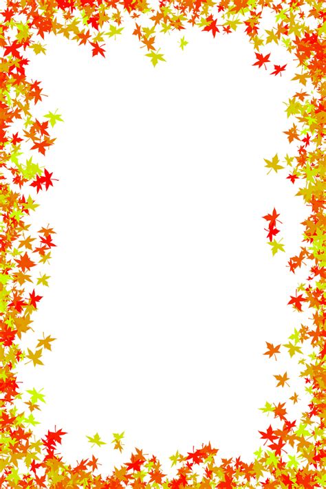 Ornamental border with floral elements and swirls. 8 Best Images of Free Printable Fall Leaf Borders - Free ...