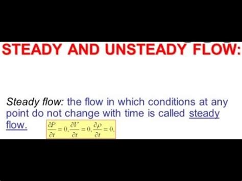 Classification Of Fluid Flow Steady And Unsteady Flow Fluid Mechanics Engineering Hydraulics
