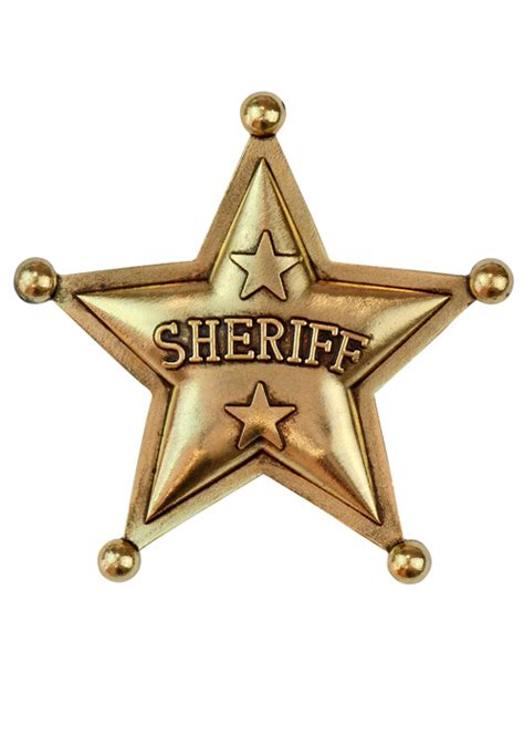 Western Cowboy Gold Sheriff Badge 03248 Struts Party Superstore