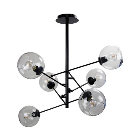 Ripley Metal And Glass Pendant Light Black By Oriel Lighting Style Sourcebook