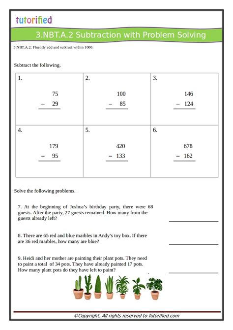 Common core problem solving worksheets