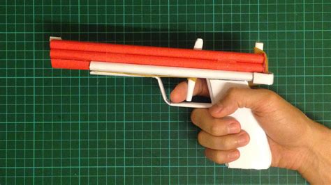 Yoshiny's Design: Semi-Auto Paper GUN that shoots Rubber Band - Tutorial