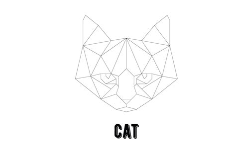 About Geometric Animal Cat Head Graphic By Sharif Shf · Creative Fabrica