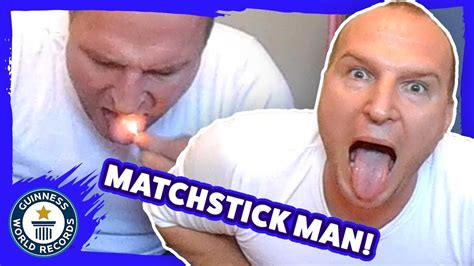 Most Matchsticks Extinguished On The Tongue In One Minute Guinness World Records Youtube