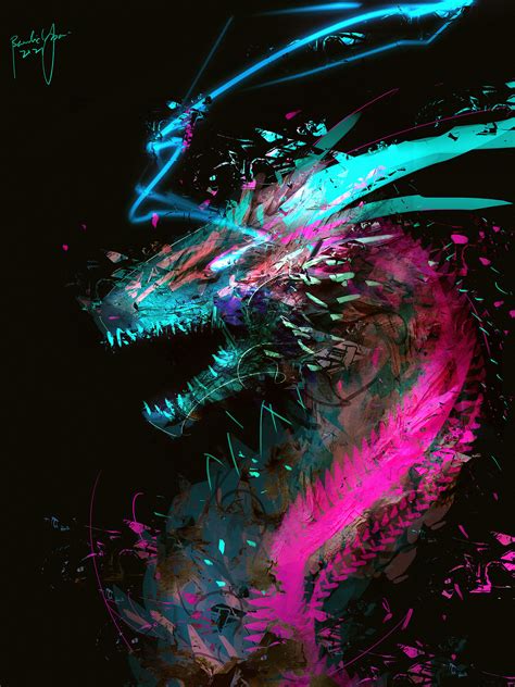 Neon Dragon Backgrounds