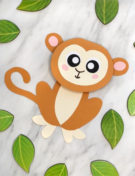 Cute Monkey Craft For Kids With Free Printable Template Monkey