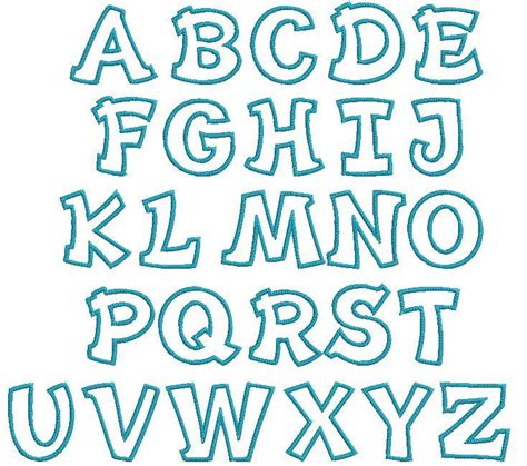 Simply Chunky Applique Alphabet Lettering Alphabet Letter Stencils