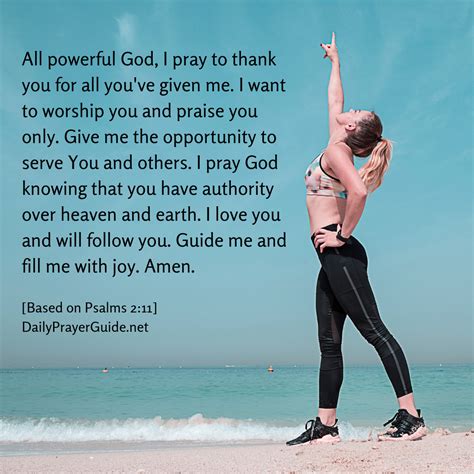 A Prayer To Serve The Lord And Rejoice Psalms 211 Daily Prayer Guide