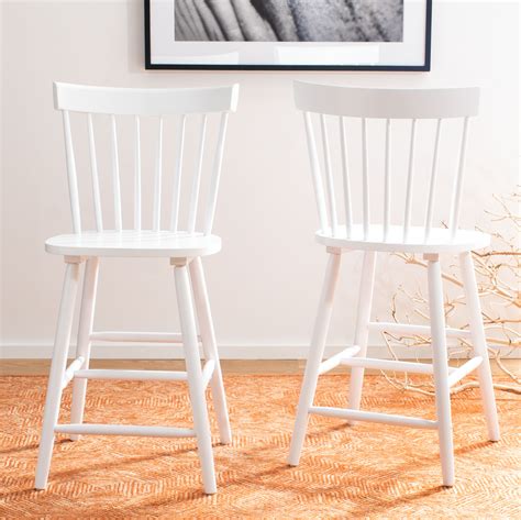 Safavieh Providence Solid Spindle Back Counter Stool White