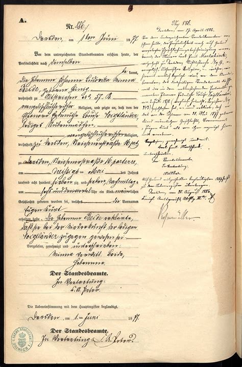 [german english] birth certificate of eugine kurt voigtländer r translator