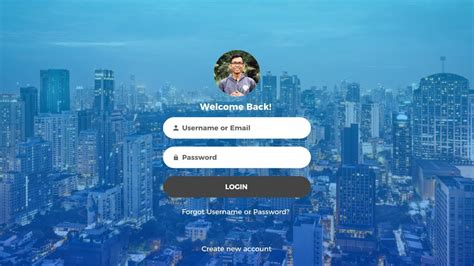 001 How To Create Login Form Blue Gradient Color Overlay Ui Design