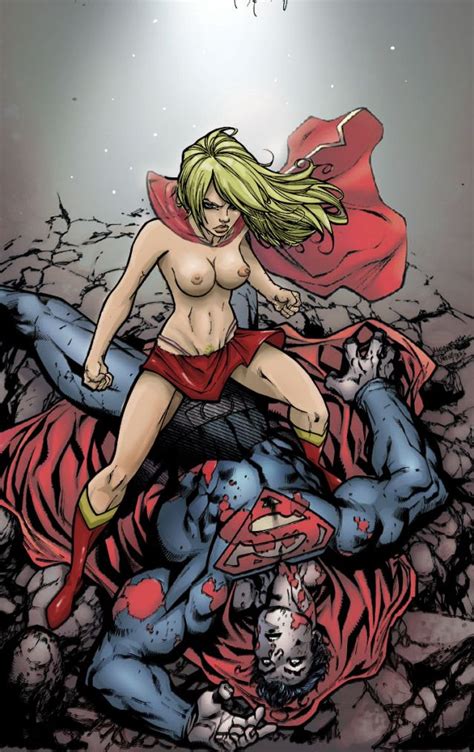 Naked Fight With Superman Supergirl Porn Pics
