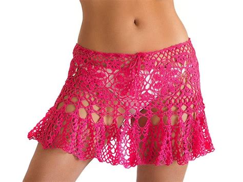 Crochet Beach Skirt Cover Up Boho Falda Mini Pattern Pdf