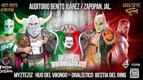 Cartel Completo Para Aaa Héroes Inmortales 2023 As México