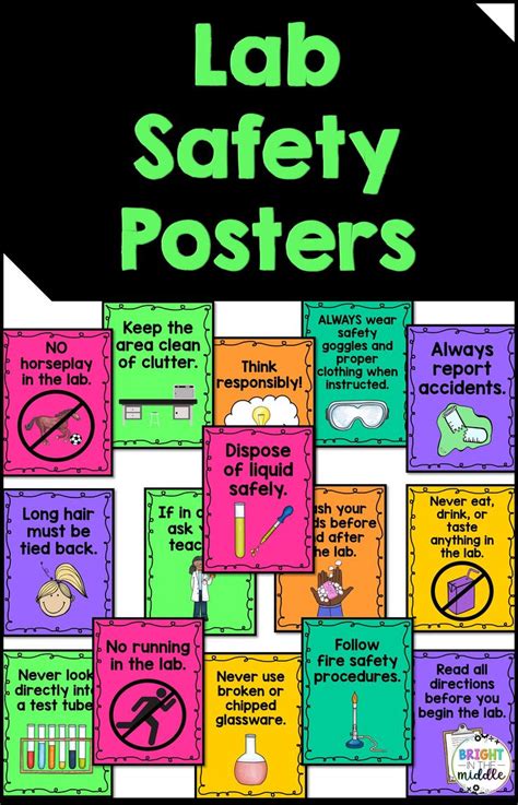 Lab Safety Posters For The Science Classroom Science Lab Classroom Decor Lab Safety Poster