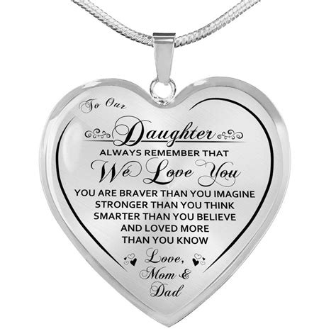 to our daughter necklace daughter t from mom and dad etsy uk