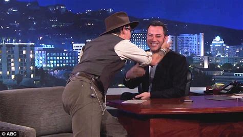 I Do Have A Thing For Talk Show Hosts Johnny Depp Kisses Jimmy