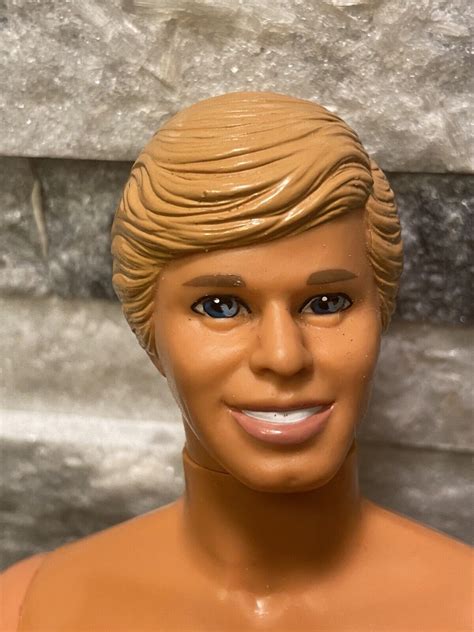 Ken Doll Molded Blonde Hair Mattel Barbie Malaysia Vintage Ebay