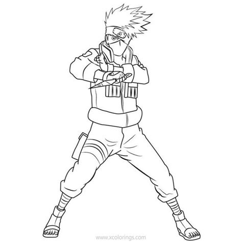 Kakashi With Mask Coloring Pages
