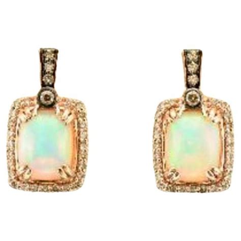 Le Vian Earrings Featuring Neopolitan Opal Chocolate Diamonds Nude