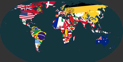 World Map With Flags Vexillology