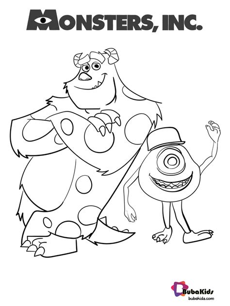 Get your free printable monsters inc coloring sheets and choose from thousands more coloring pages on allkidsnetwork.com! Sulley and Mike Monster Inc coloring page. | BubaKids.com