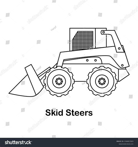 Sketch Skid Steers Heavy Duty Construction Stock Vector Royalty Free