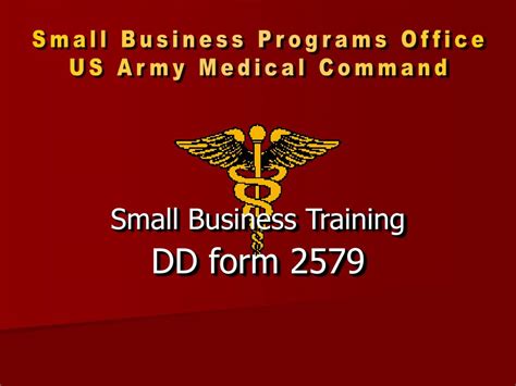 Ppt Small Business Training Dd Form 2579 Powerpoint Presentation