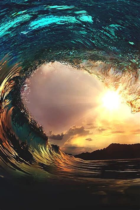 Nature Sunset Wave Ocean With Images Surfing