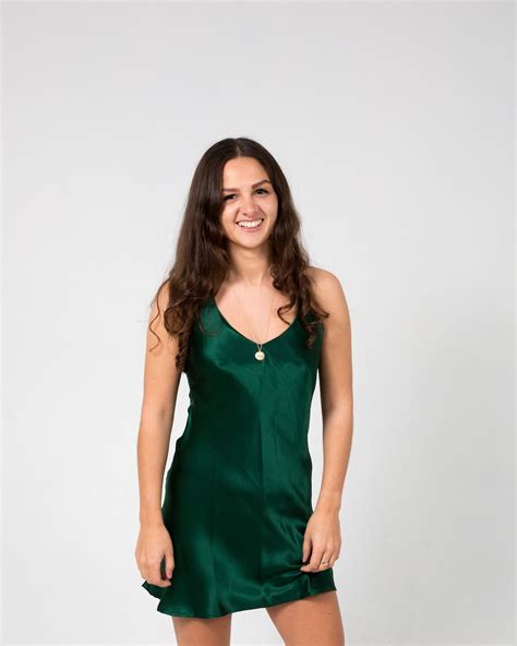 Emerald Green Silk Slip Dress Etsy