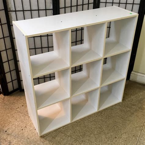 Uhuru Furniture And Collectibles White 3x3 Cubby Bookcase 20 Sold