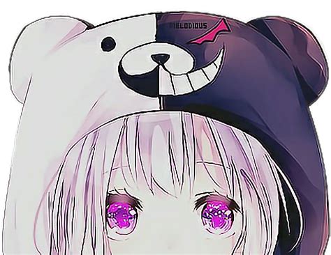 Anime Kawaii Girl Bear Cute Sticker By Xxmixaixx
