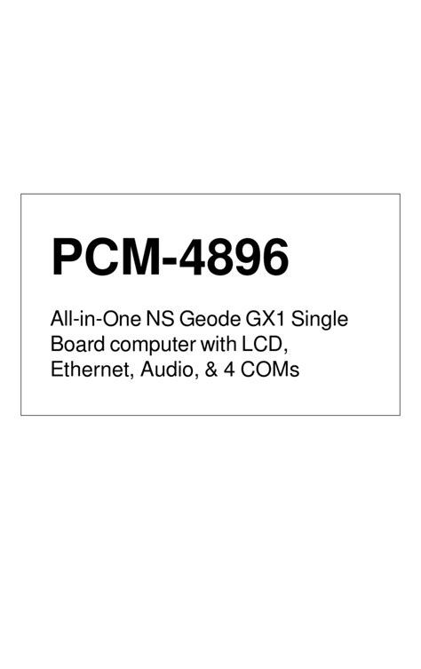 Emac Pcm 4896 User Manual Pdf Download Manualslib
