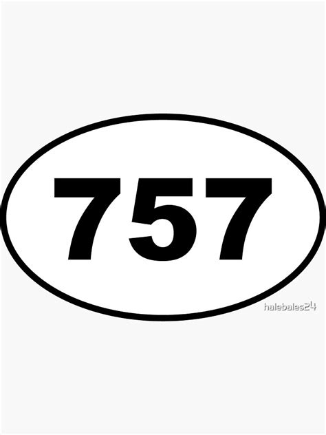 757 Area Code Sticker For Sale By Halebales24 Redbubble