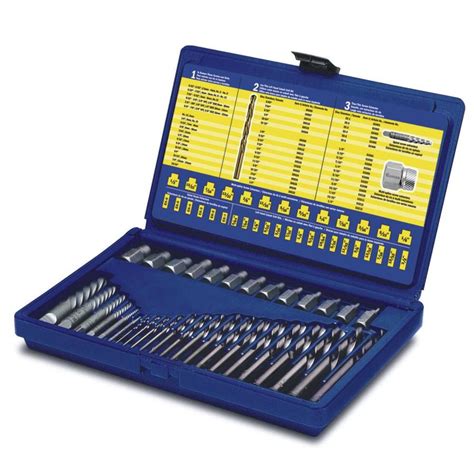 Irwin Hanson 35pc Extractor And Drill Bit Set At