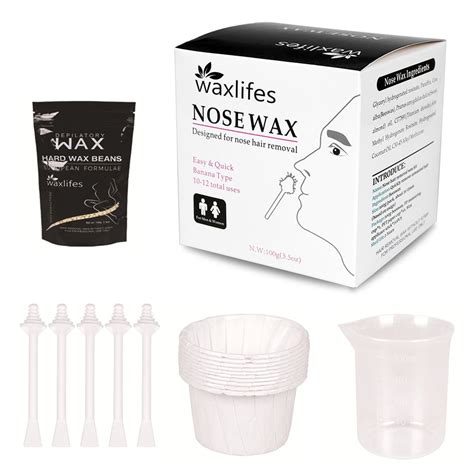 Nose Hair Removal Nose Wax Applicators Wax Beans Kit Safe For Men