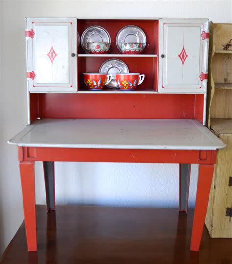 #diychalkpainthutch #furnituremakeover #inwithjenhey friends, i am sharing how i diy chalk paint & distress and totally transform an old hutch. Vintage Wolverine Child's Kitchen Cabinets | Collectors Weekly